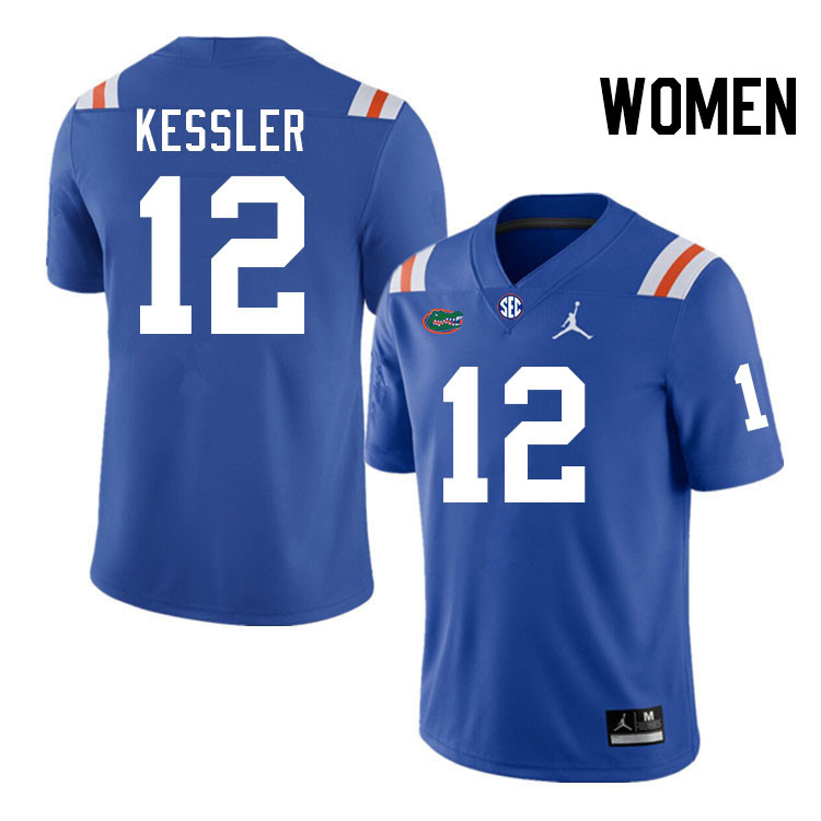 Women #12 Paul Kessler Florida Gators College Football Jerseys Stitched-Throwback